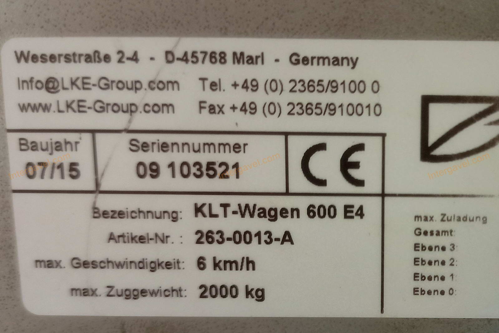 Szállító kocsi - LKE, KLT-Wagen 600 E4 2