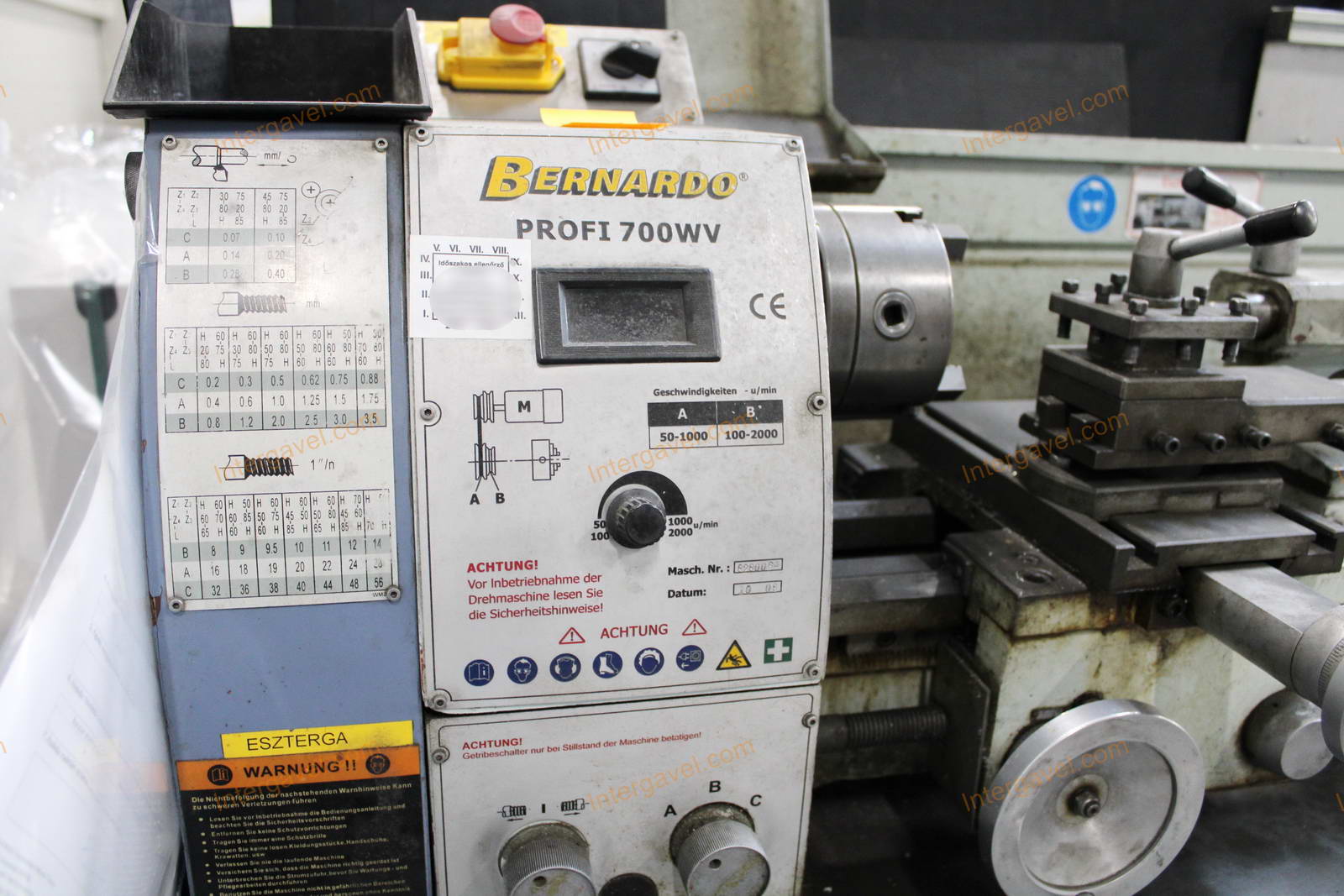 Eszterga - Bernardo, Profi 700WW 5