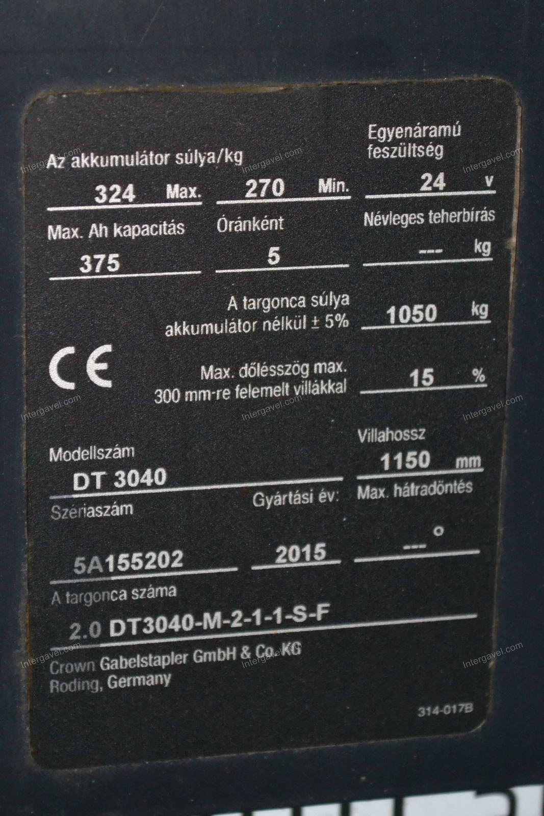 Targonca - Crown, DT 3040 2