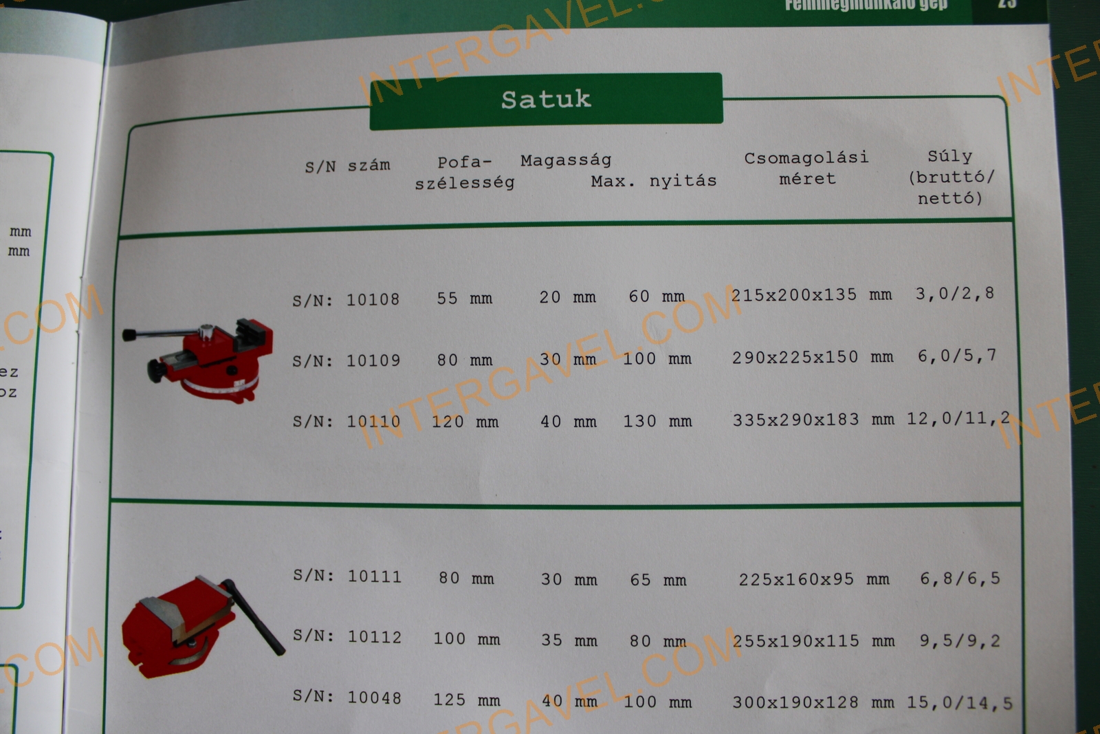 Sieg keresztasztal és satu 6