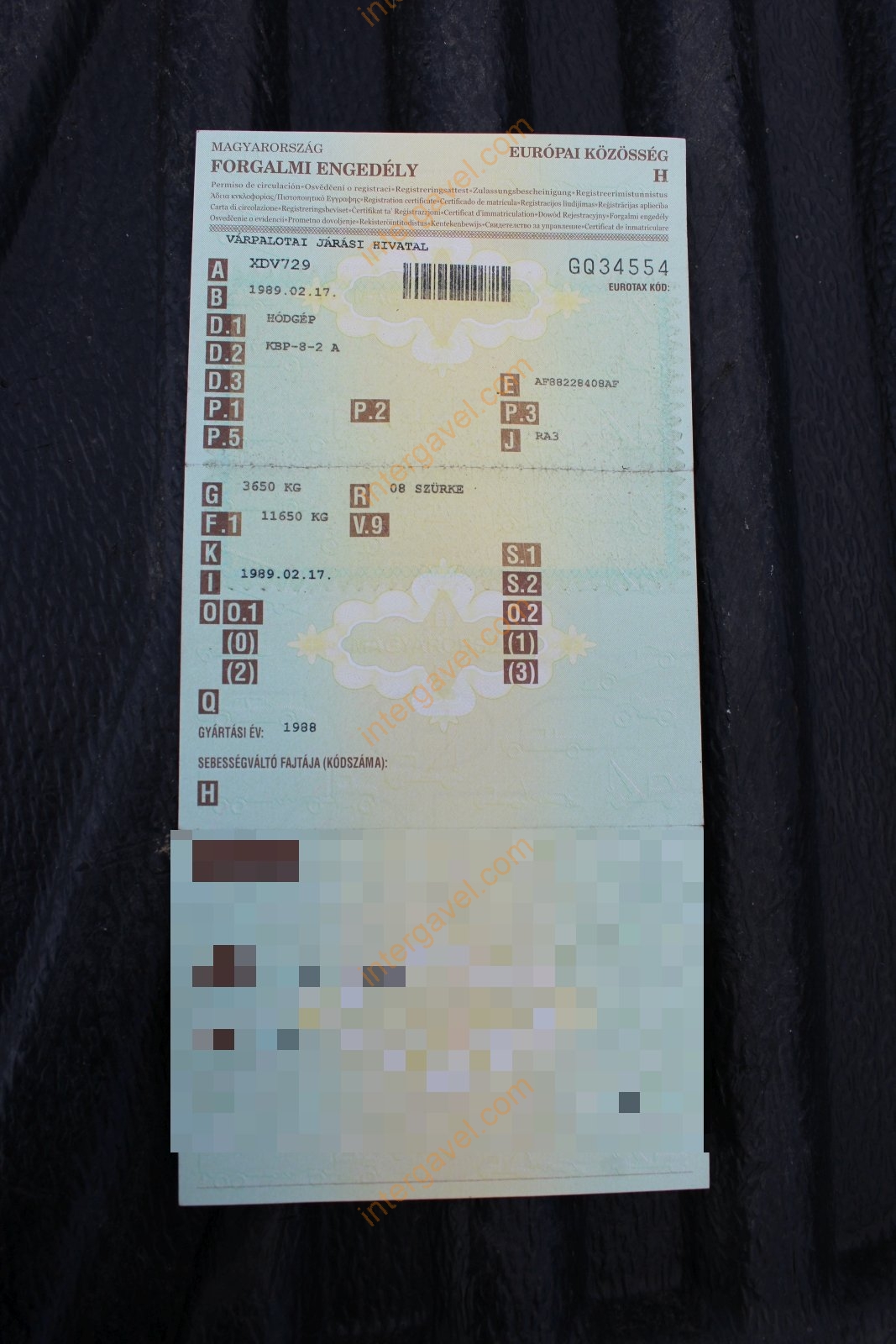 Pótkocsi - Hódgép 28