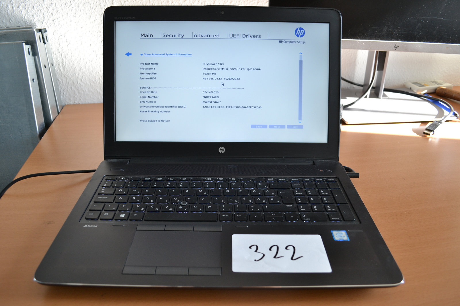 HP ZBook 15 G3 - Laptop
