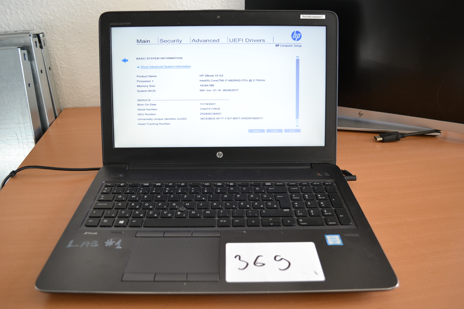 HP ZBook 15 G3 - Laptop