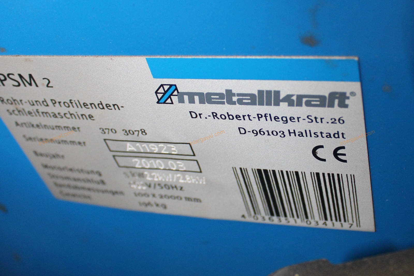 Szalagcsiszoló - Metallkraft, PSM 2 2