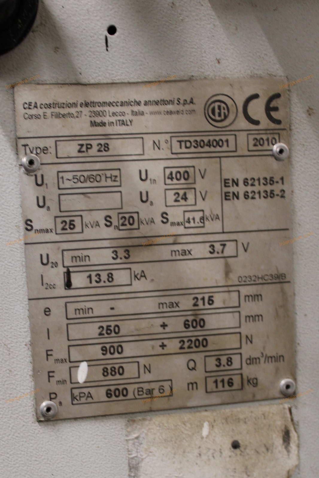 Ellenállás hegesztő - CEA, ZP 28 2