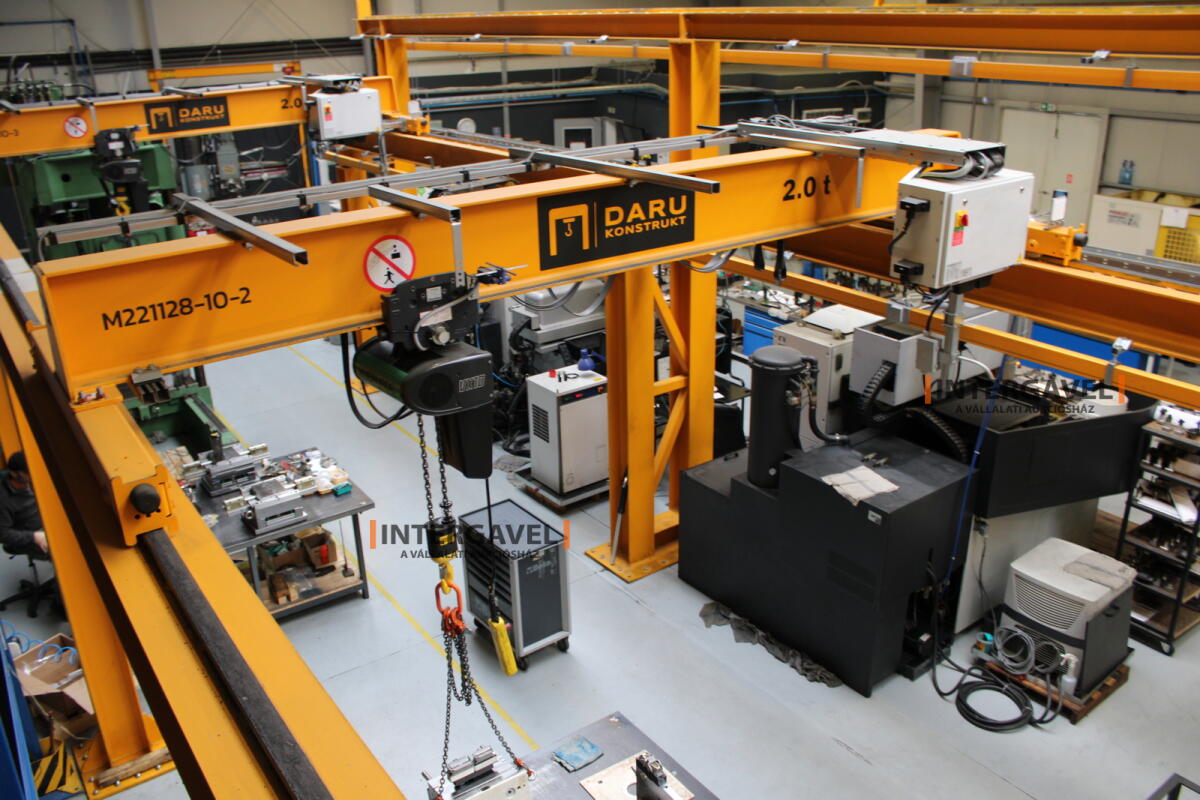 Daruhíd futómacskával és emelőművel