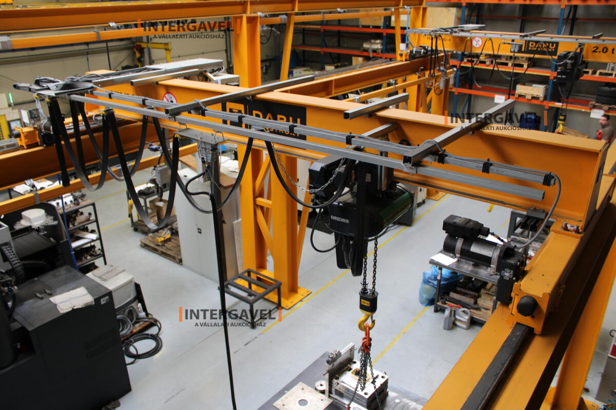 Daruhíd futómacskával és emelőművel 2