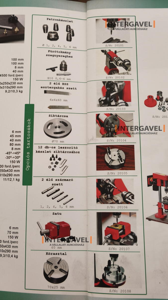 Vegyes alkatrészek (Sieg fúró-maró-eszterga géphez) 10