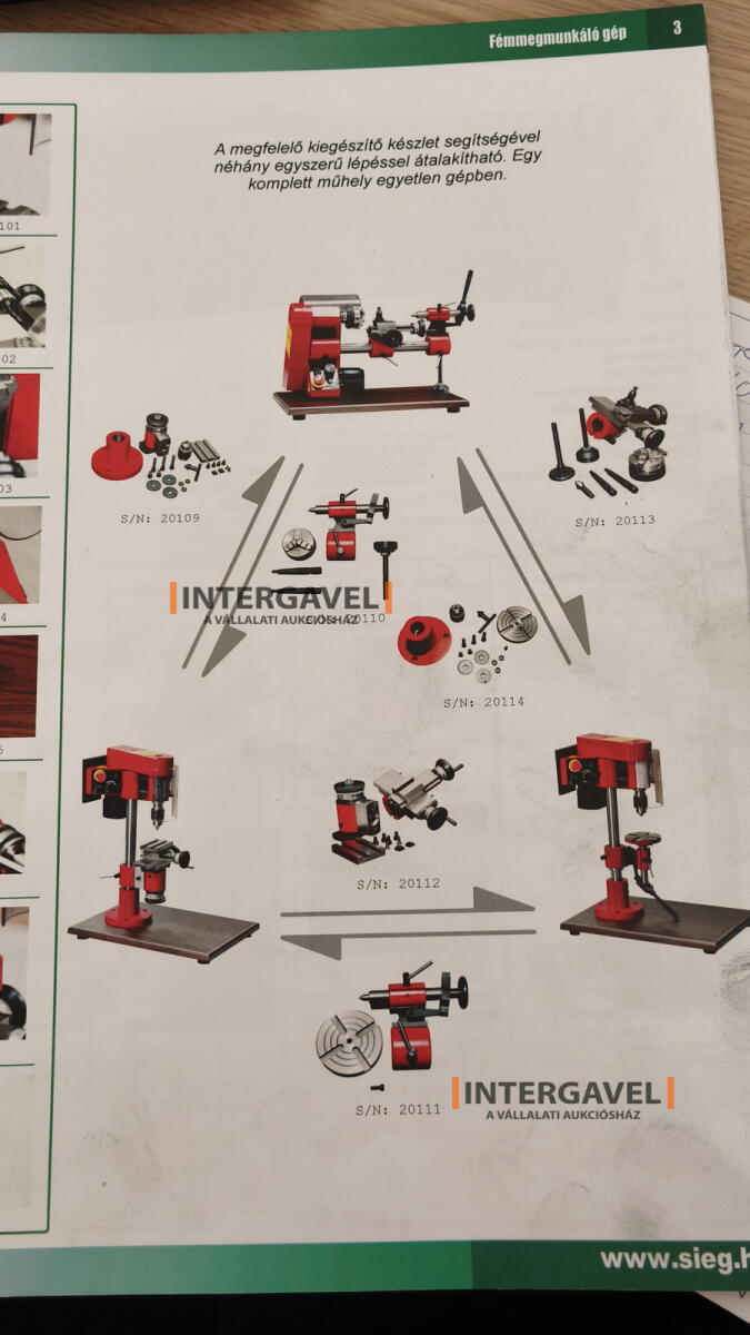 Vegyes alkatrészek (Sieg fúró-maró-eszterga géphez) 11