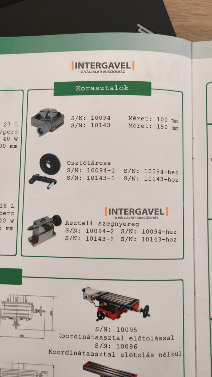 Vegyes alkatrészek (Sieg fúró-maró-eszterga géphez) 12