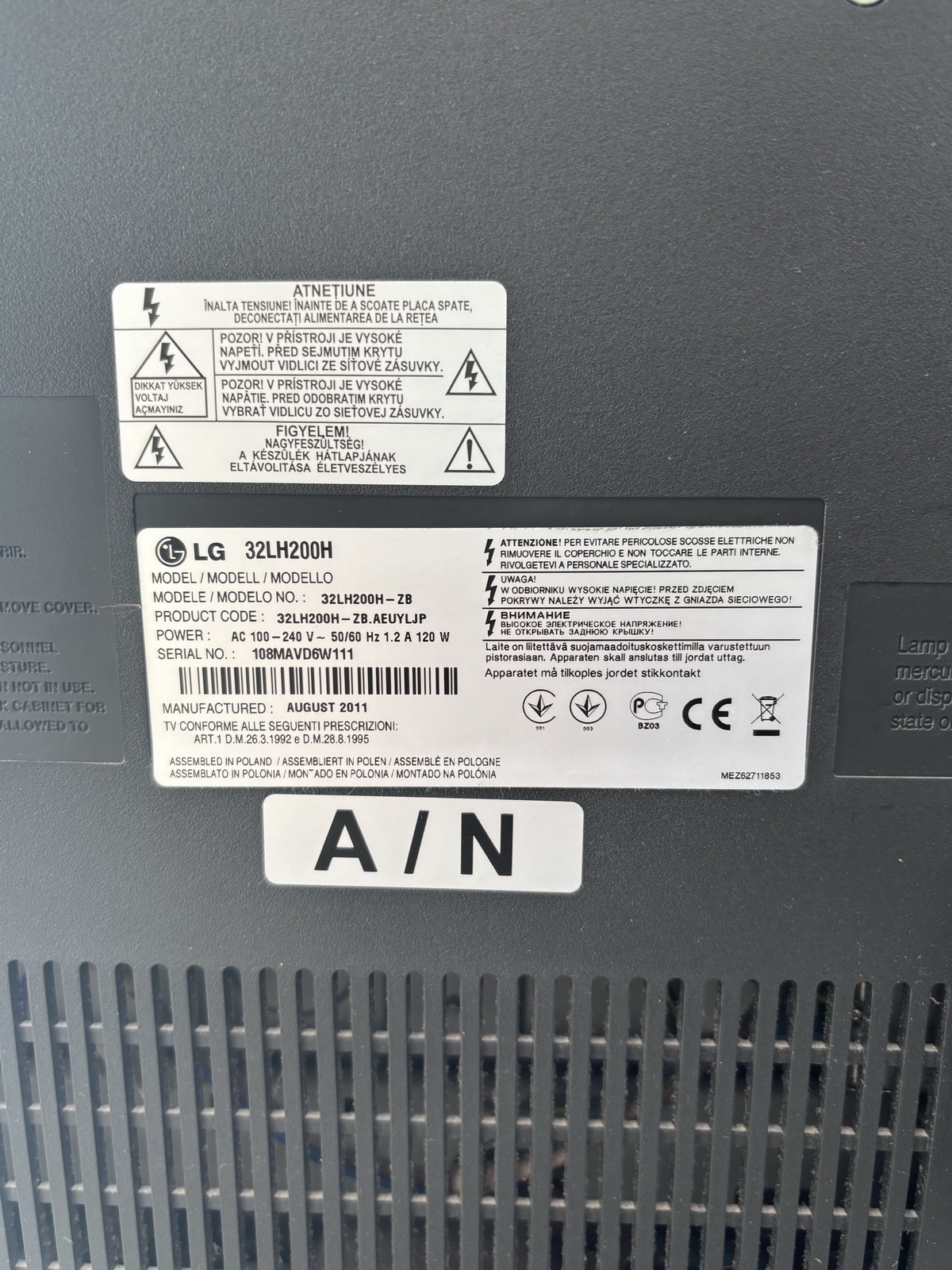 Televízió (LG 32LH200H-ZB) 2