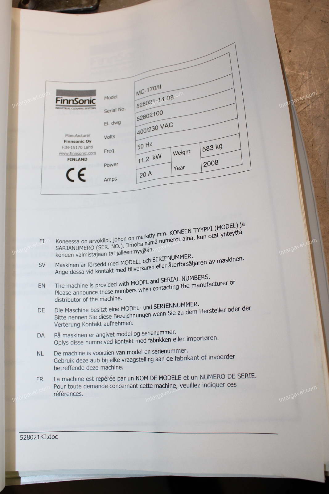 Ultrahangos mosó - FinnSonic, MC-170/II 14