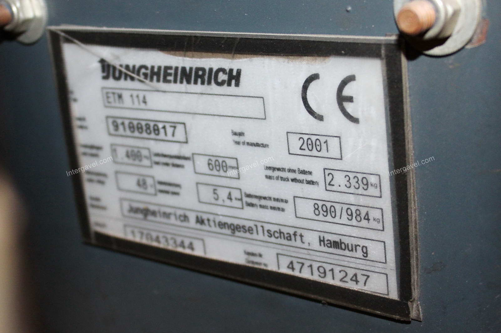 Targonca - Jungheinrich, ETM 114 2