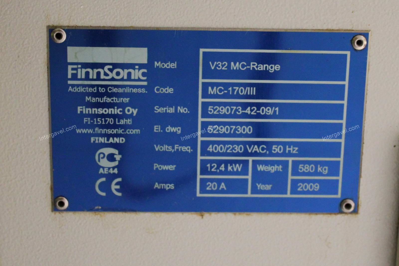 Ultrahangos mosó - FinnSonic,  MC-170/III - V32 MC-Range 2