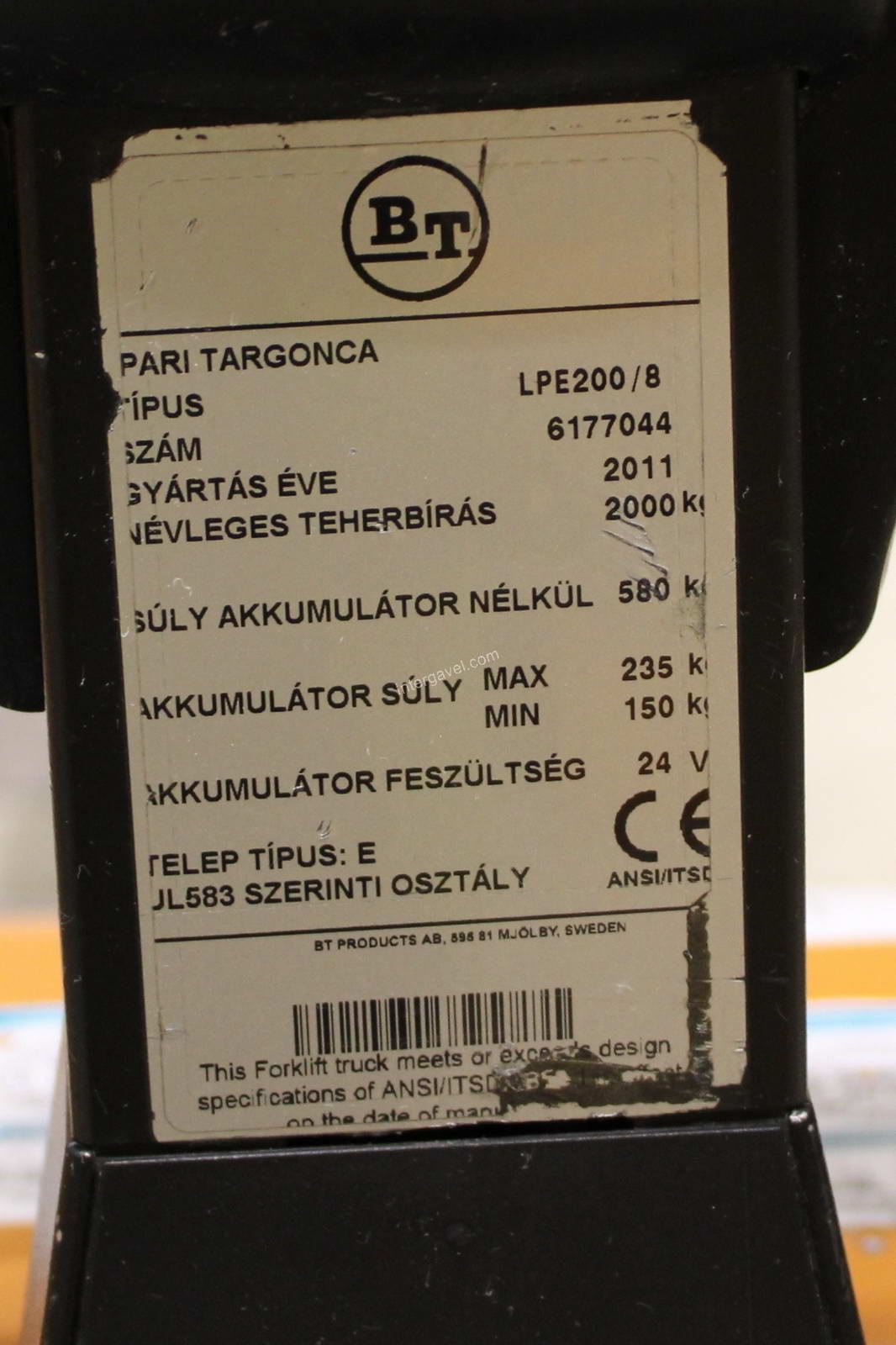 Targonca - BT, LPE200/8 2