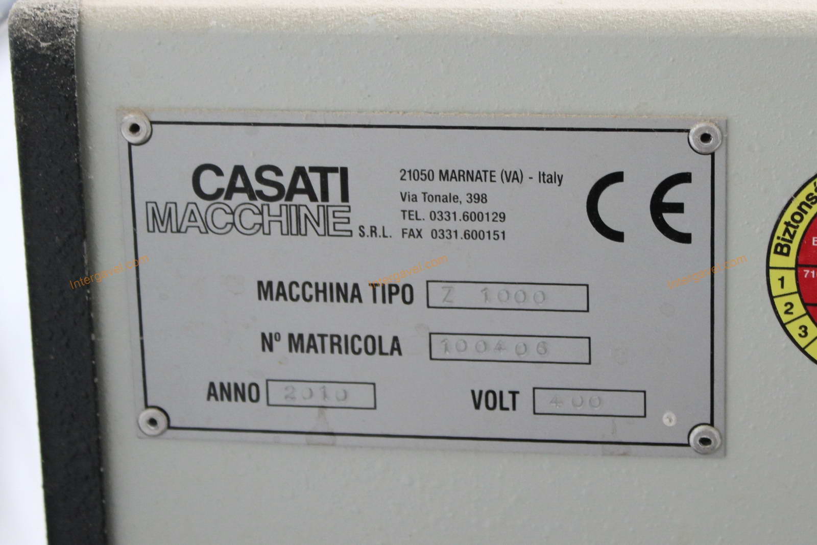 Furnér élillesztő gép - Casati, Z 1000 2