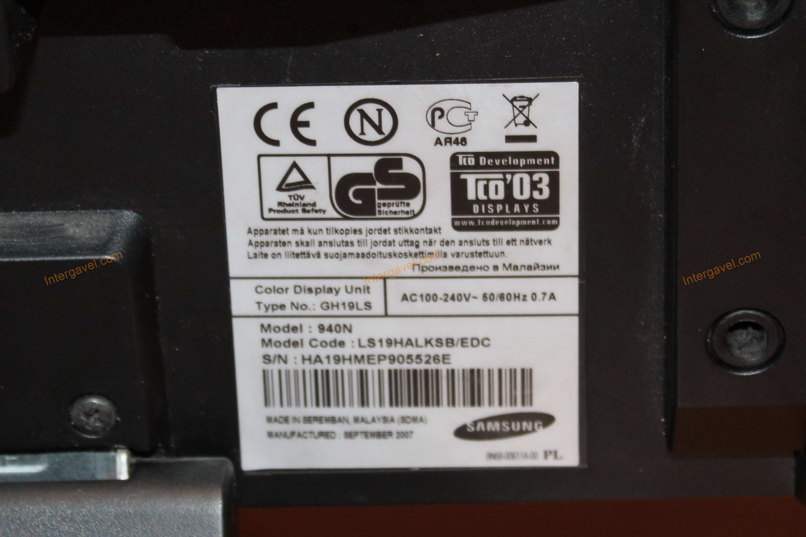 Monitor - Samsung, 940N 2