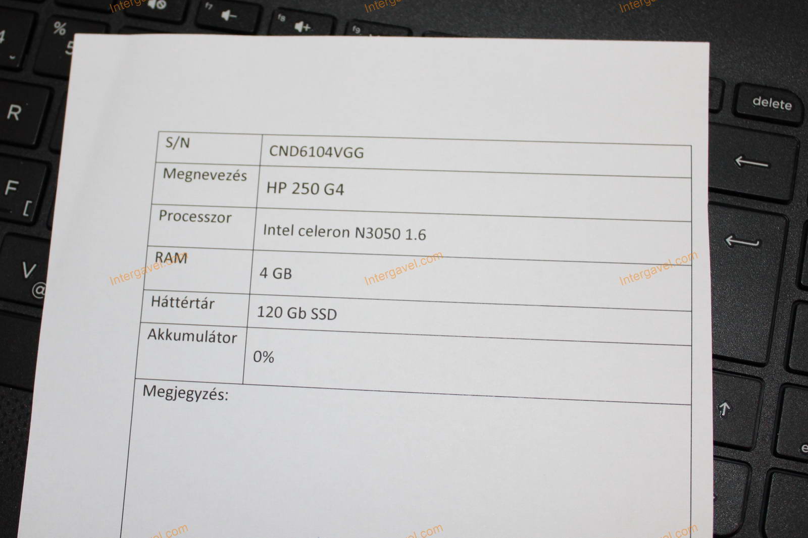 Laptop - HP, 250 G 4