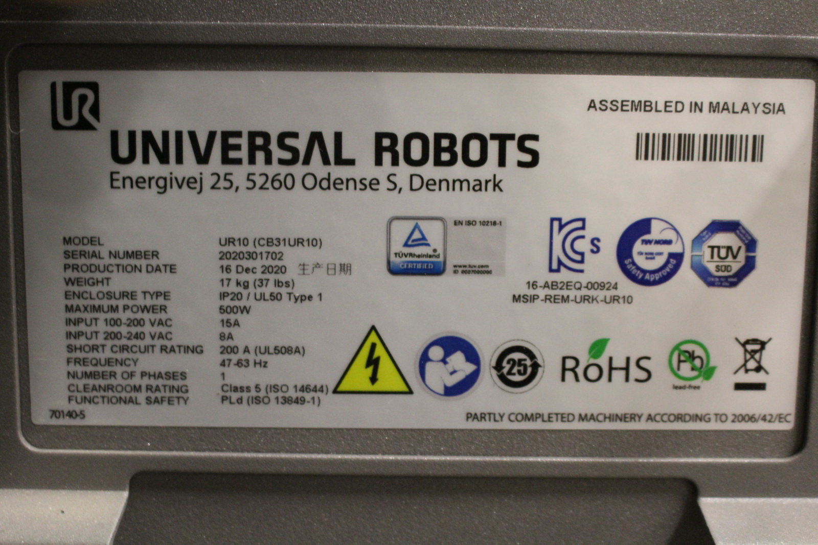 Robot-Universal robot UR10/CB3 5