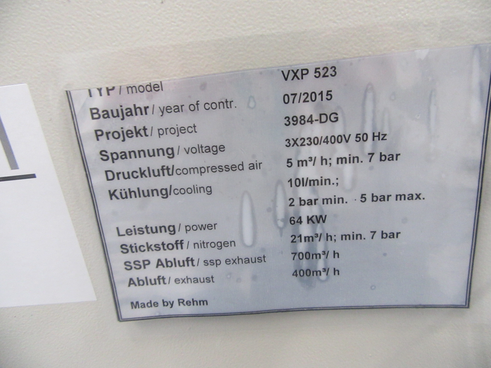 Kemence - Rehm, VXP523 2