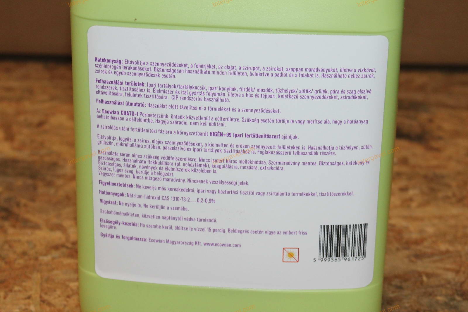 ECO WIAN CHATO tisztító és zsírtalanító folyadék 3