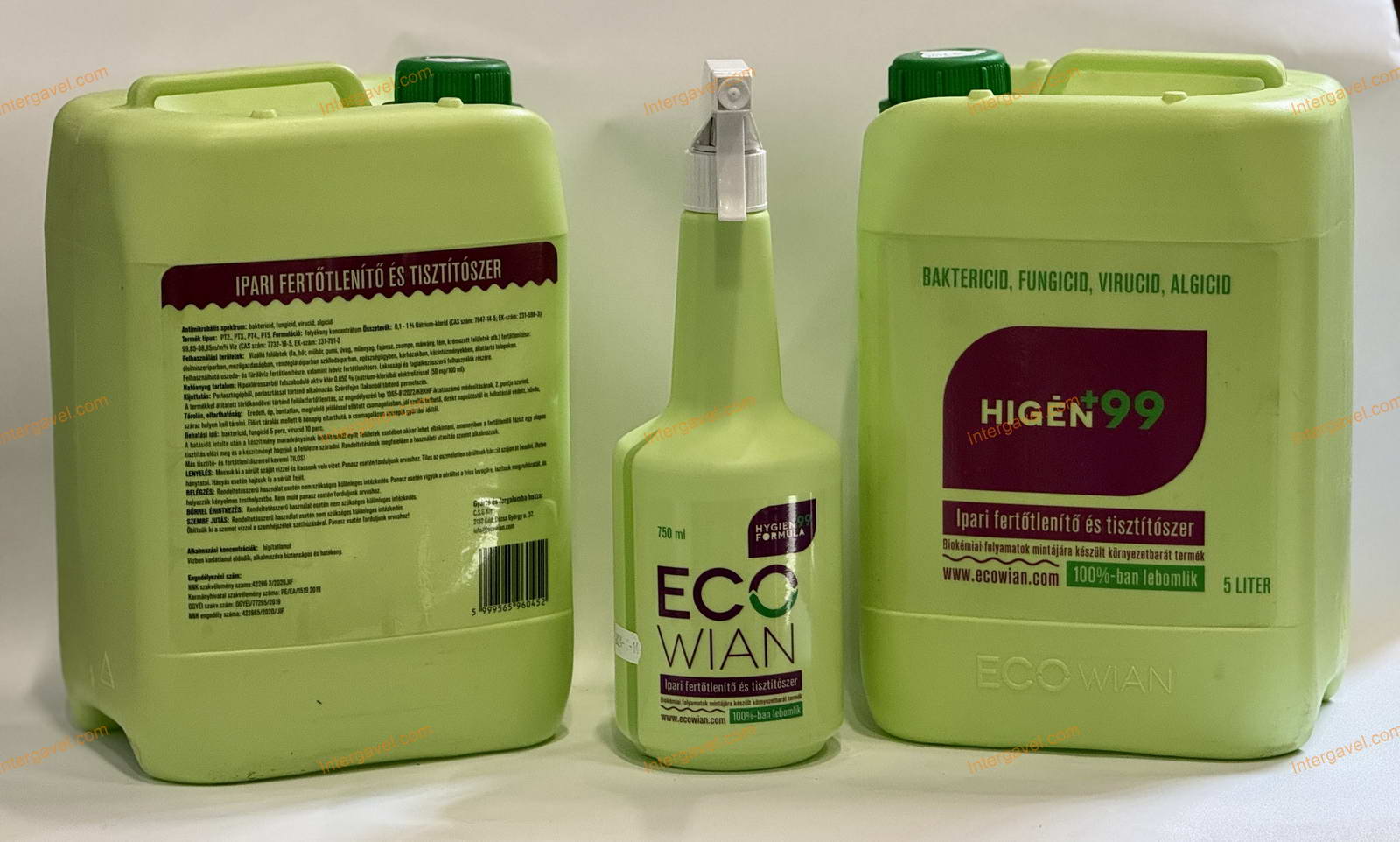 ECO WIAN Higén +99 ipari fertőtlenítő és tisztítószer