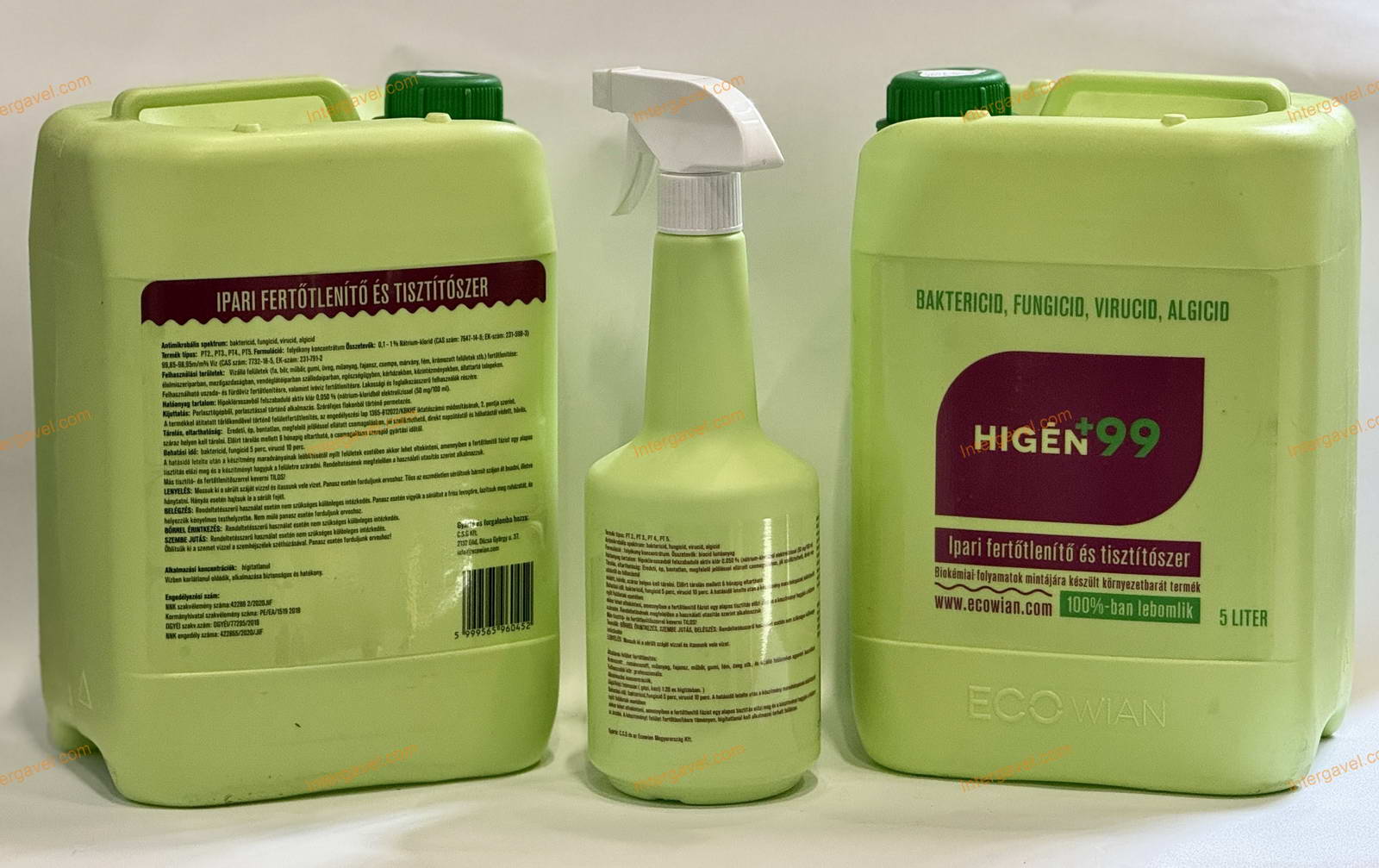 ECO WIAN Higén +99 ipari fertőtlenítő és tisztítószer 2