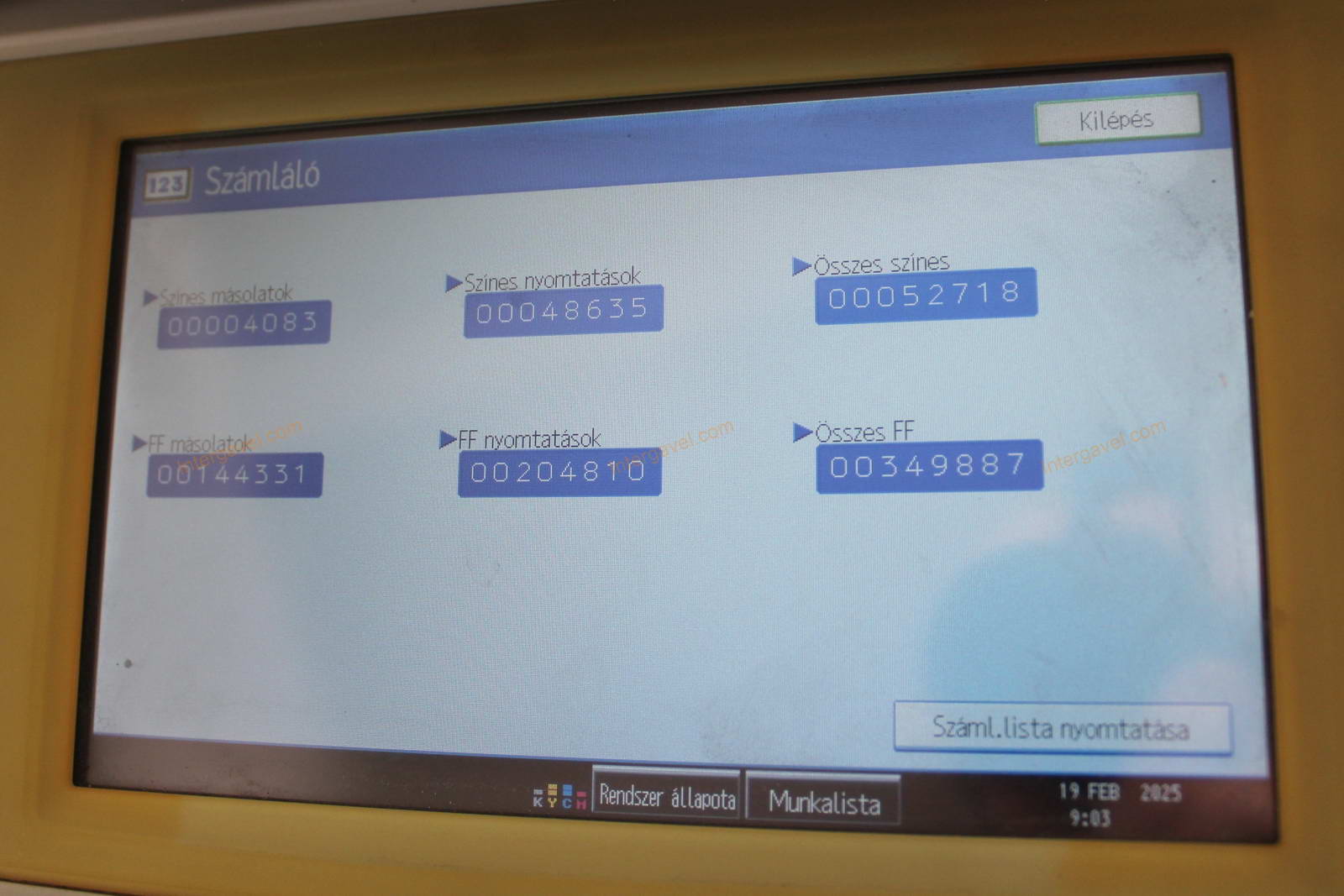 Multifunkciós készülék - Ricoh, Aficio MP C2500 4
