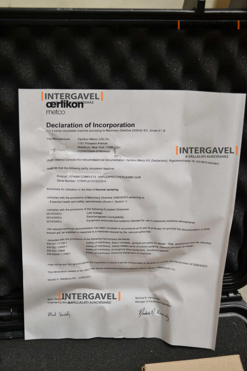 Plasma spraying equipment 7