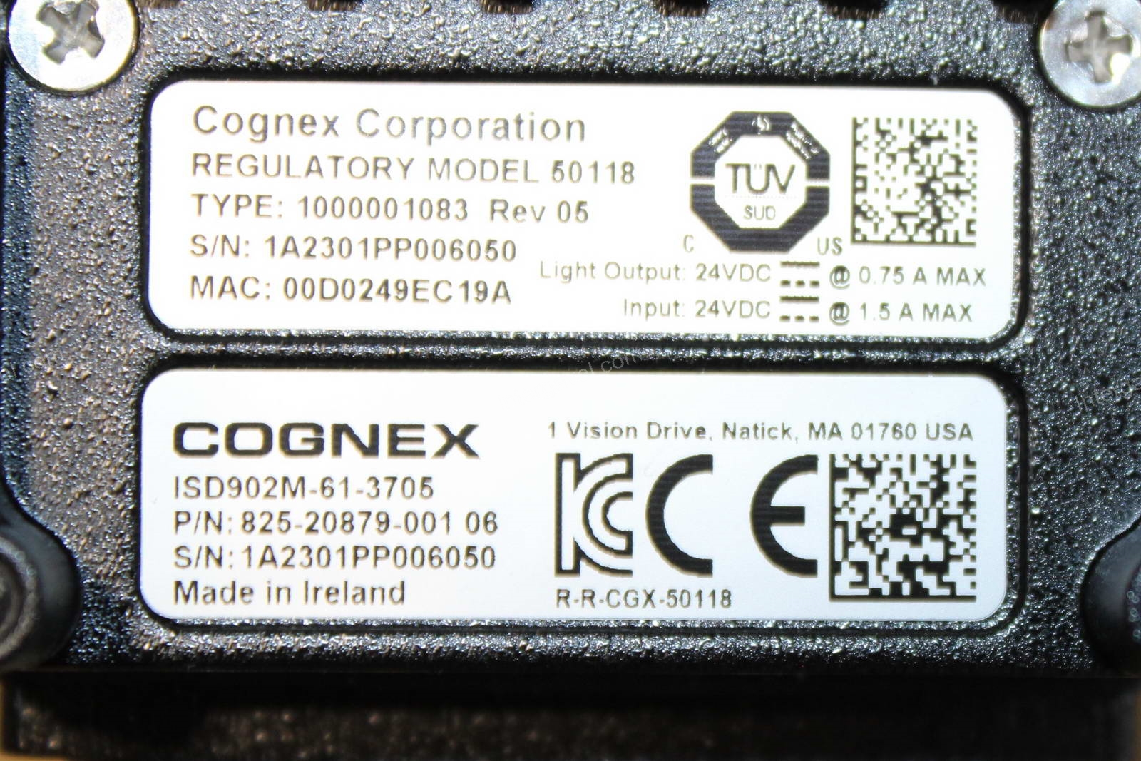 Cognex kamerák és egyéb alkatrészek