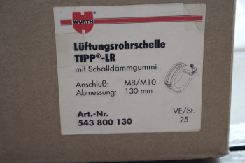 Würth gumis légtechnikai csőbilincs, átmérő: 130mm